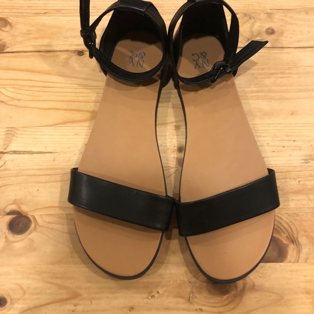 black ankle sandals